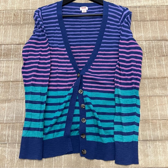 Mossimo Supply Co. Women's Striped Sweater - Blue and Purple - Picture 4 of 4